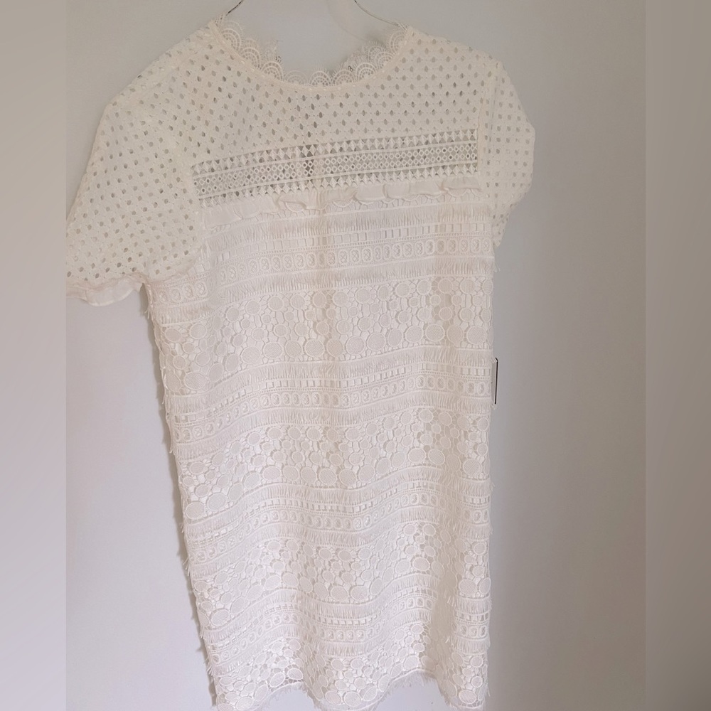 NWT LAUNDRY by Shelli Segal, size 2, white dress